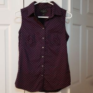 Banana Republic Factory Navy and Pink Sleeveless Top